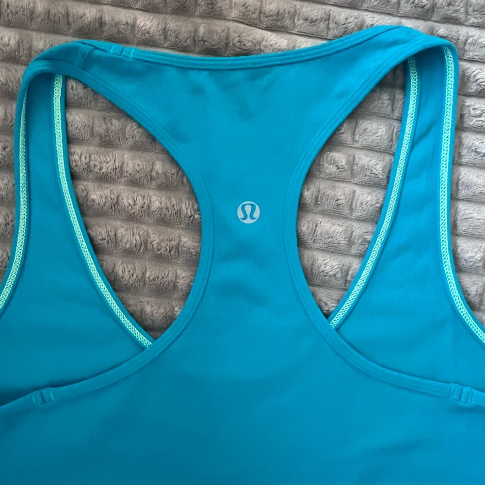 lululemon athletica Blue Racerback Tank Top